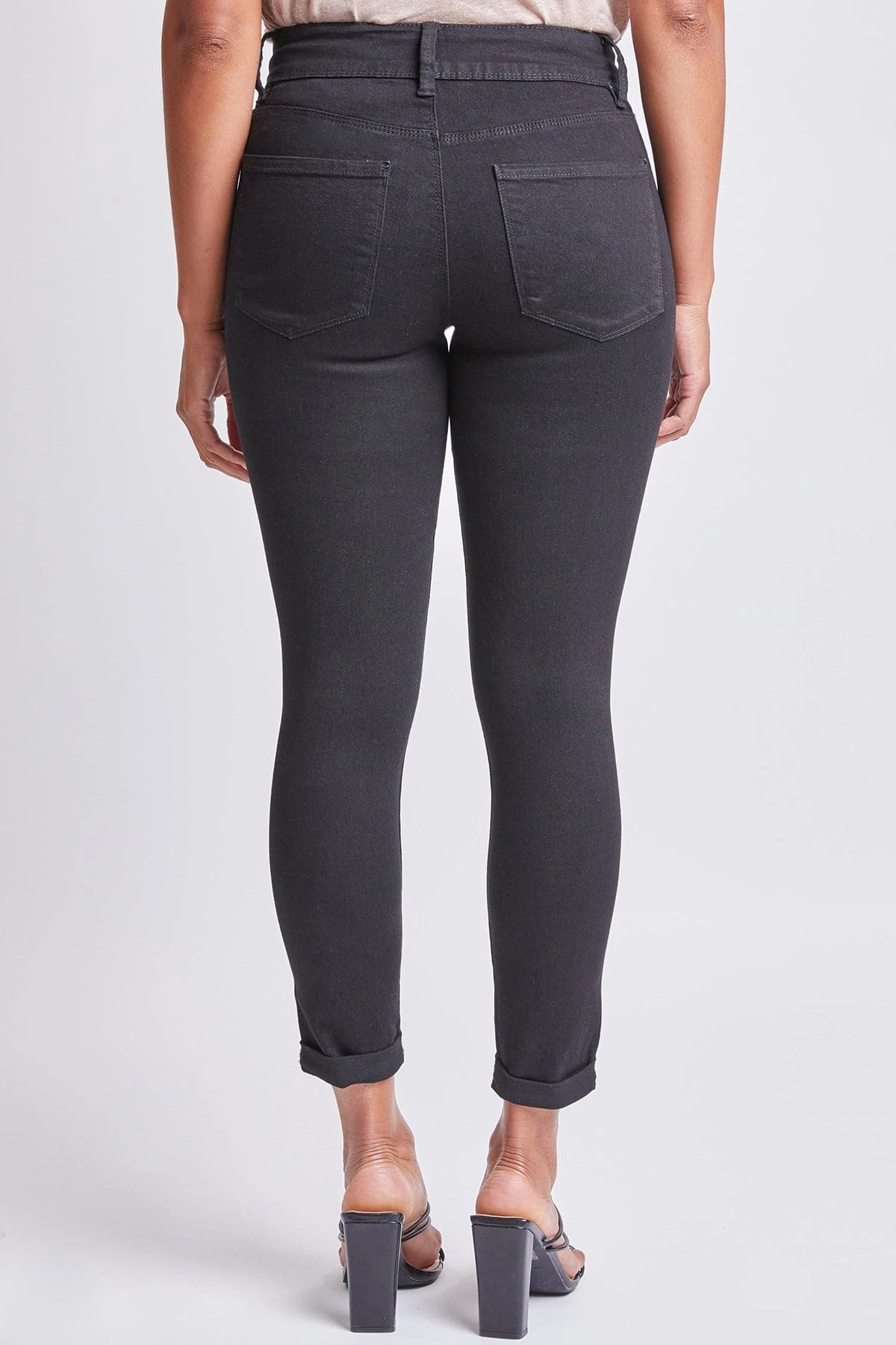 Women's Tummy Control 2 Button Rolled Cuff Jean