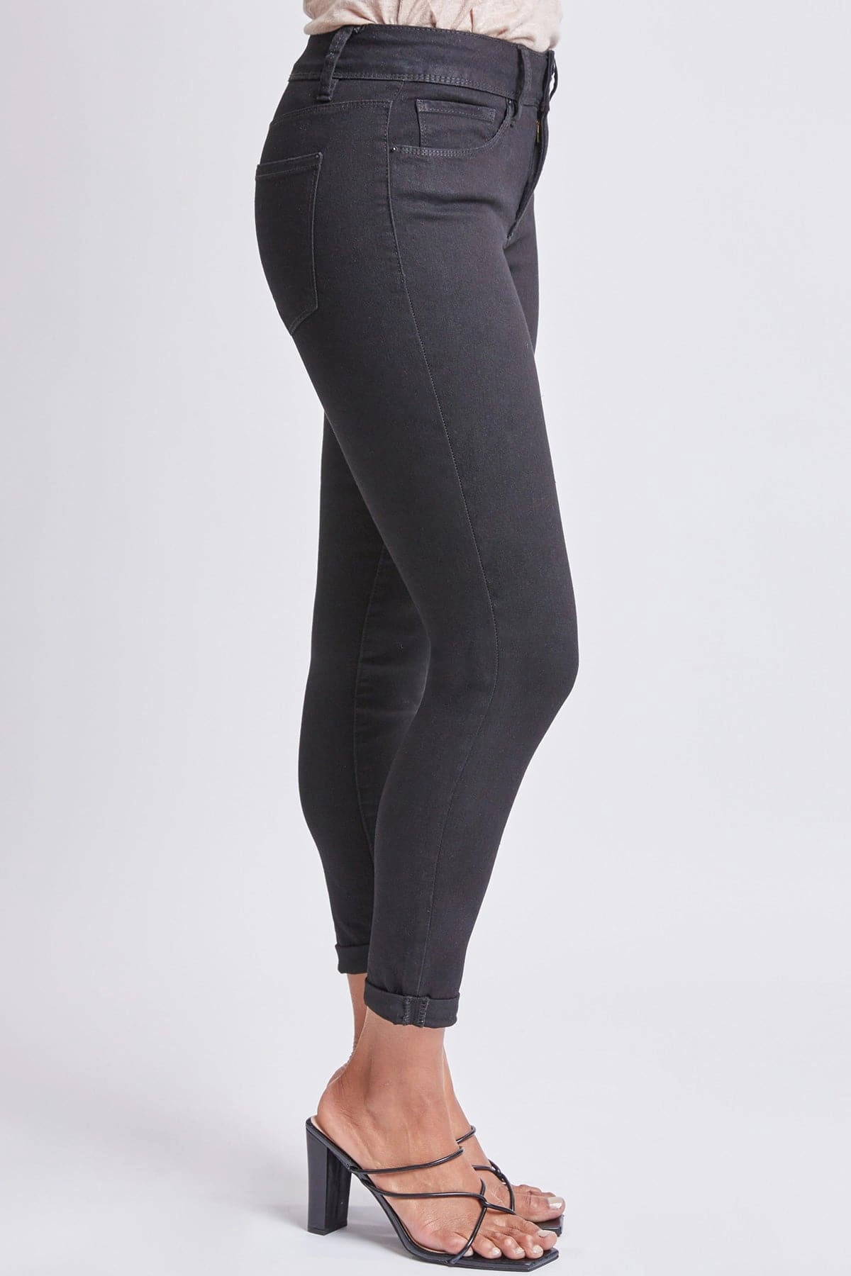 Women's Tummy Control 2 Button Rolled Cuff Jean
