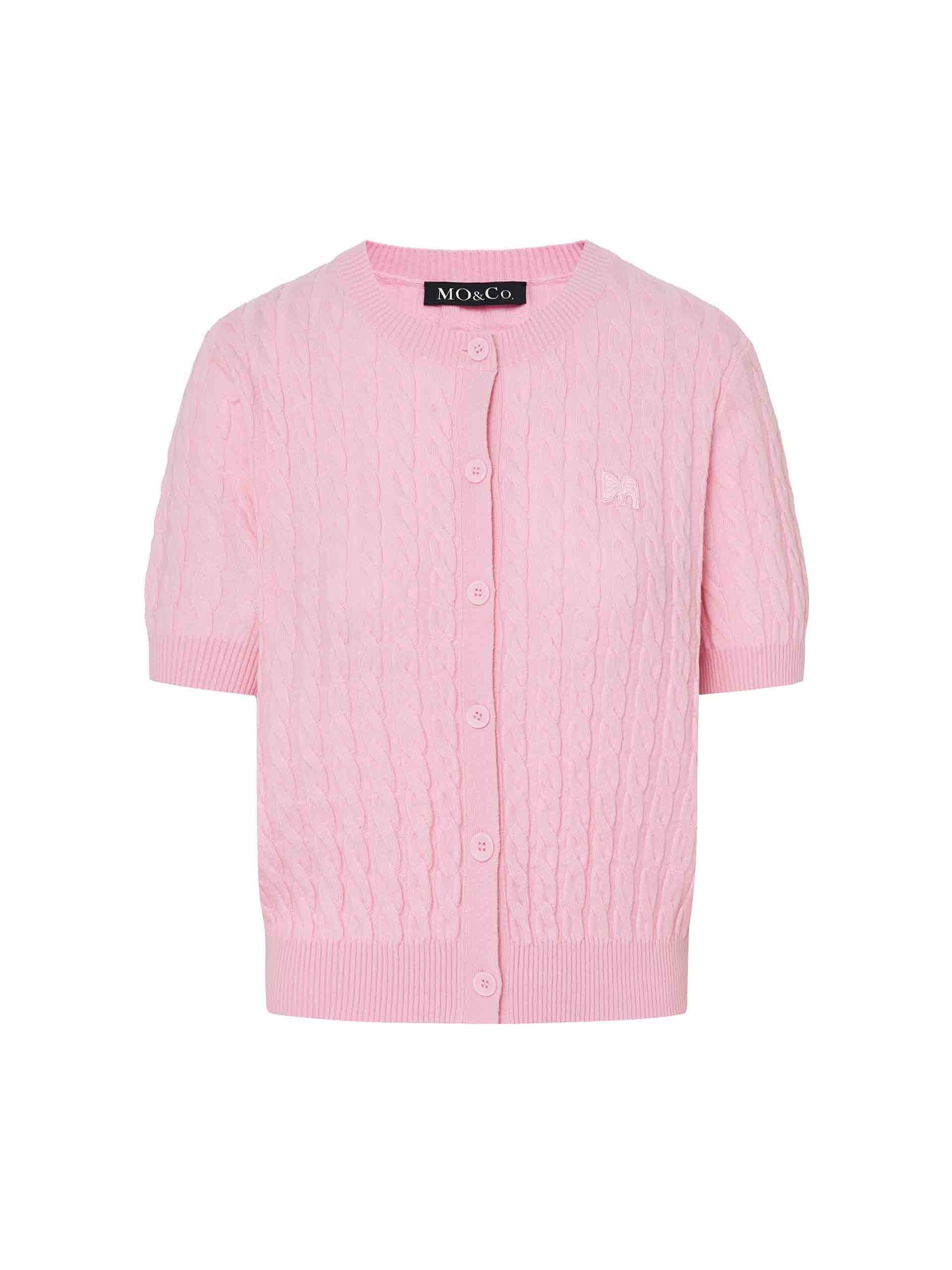 Wool and Cashmere Cable Knit Cardigan
