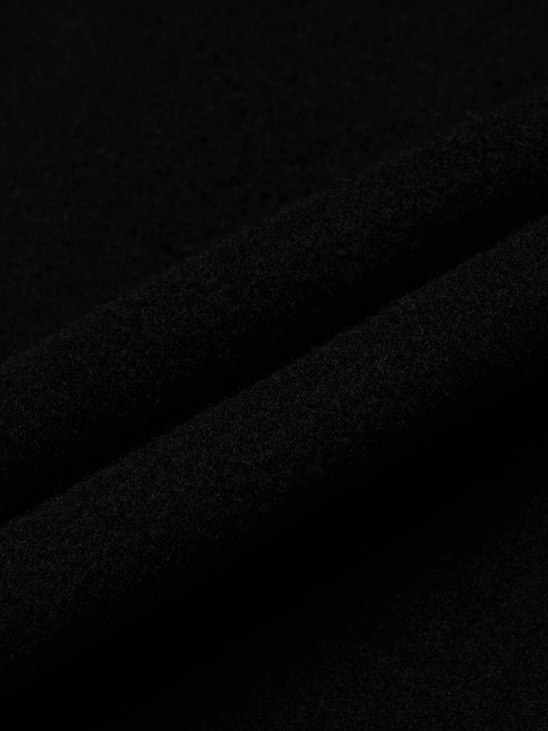 Wool Blend Collarless Coat