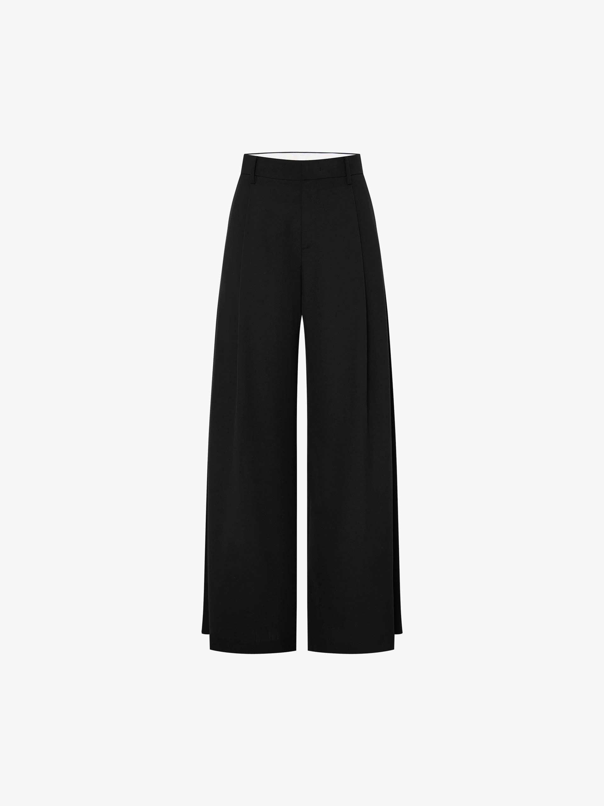 Wool Blend Wide Leg Pants