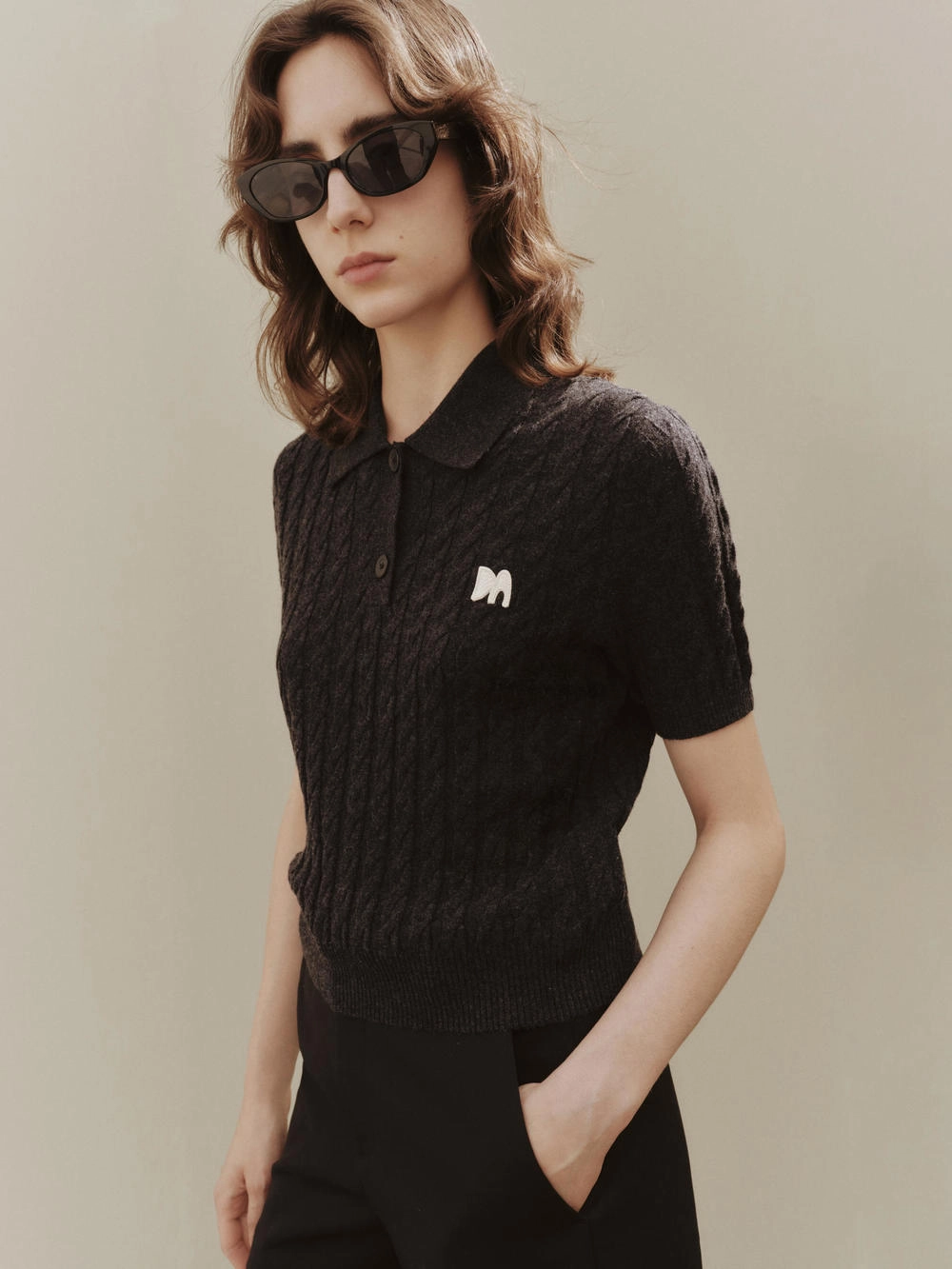 Wool Cable Knitted Top