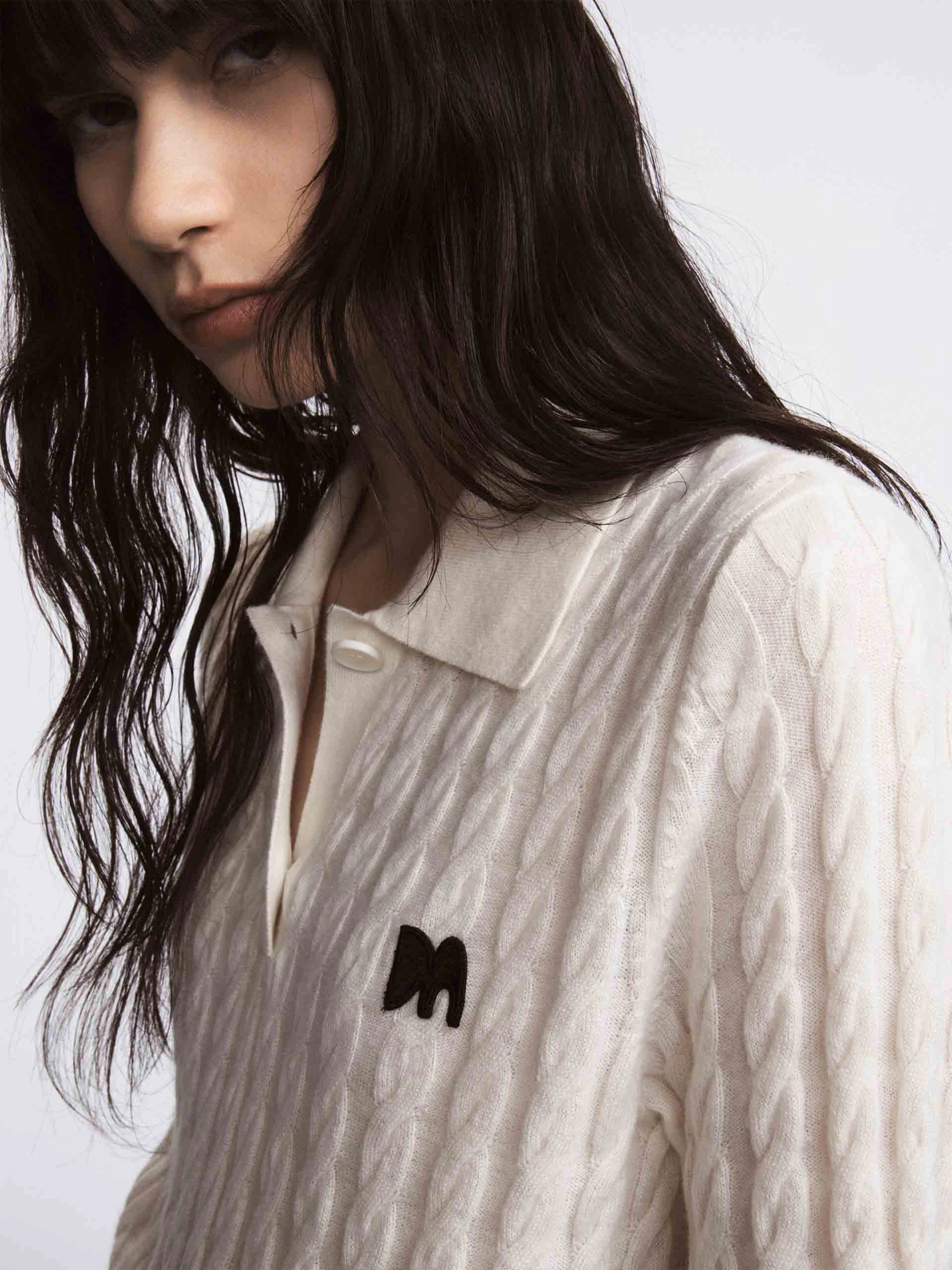 Wool Cable Knitted Top