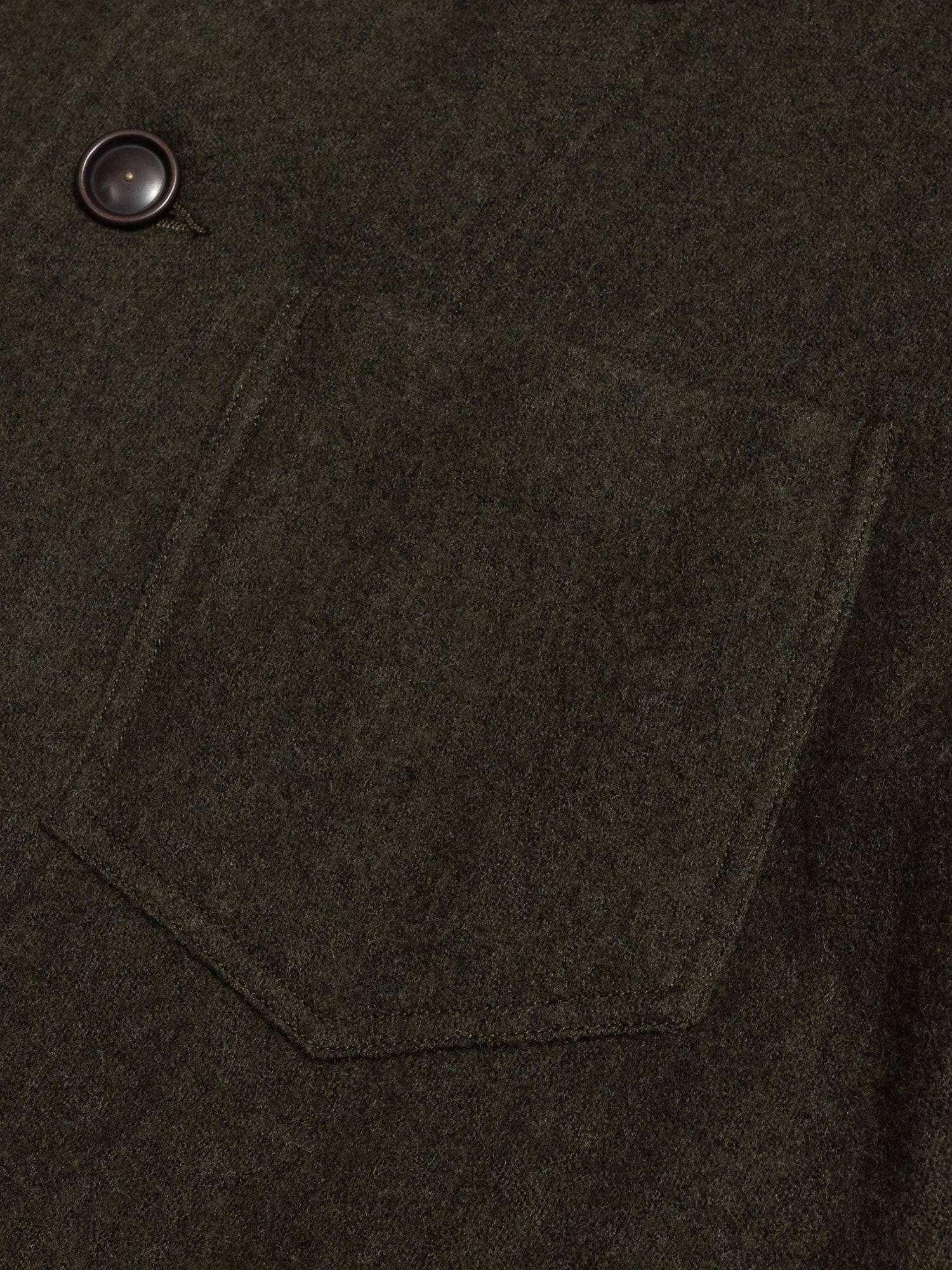 Wool Coverall Jacket in Olive