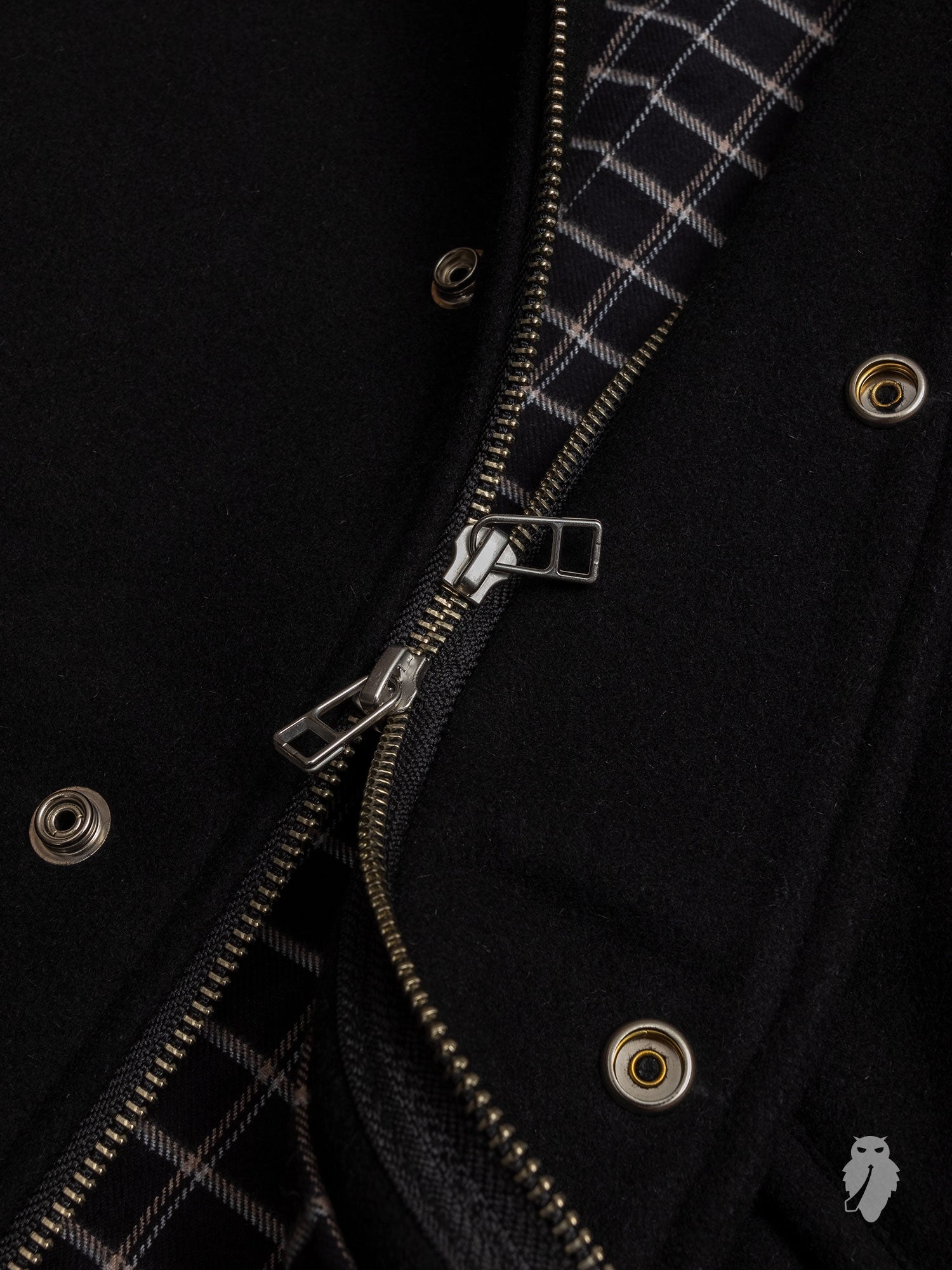 Wool Fishtail Parka in Black