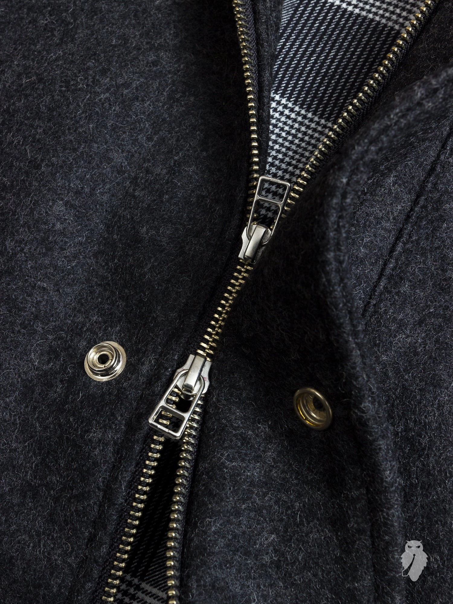 Wool Fishtail Parka in Charcoal