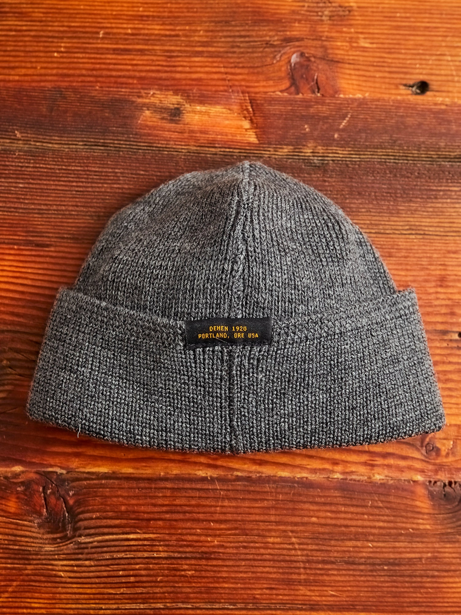 Wool Knit Watch Cap in Charcoal