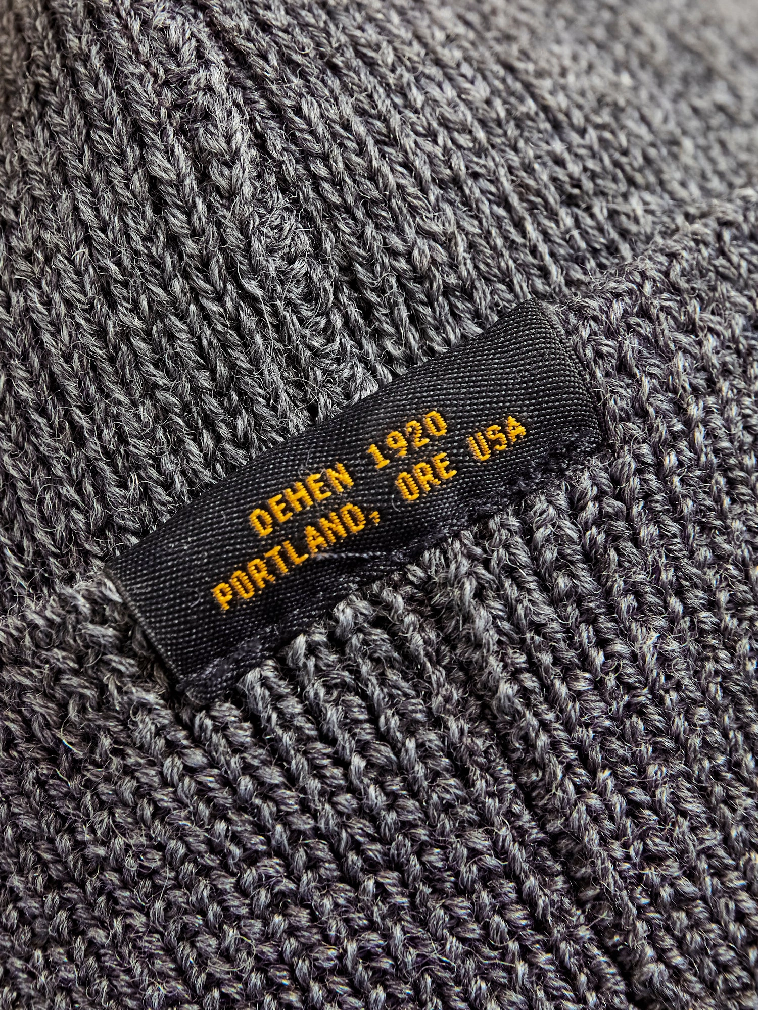 Wool Knit Watch Cap in Charcoal