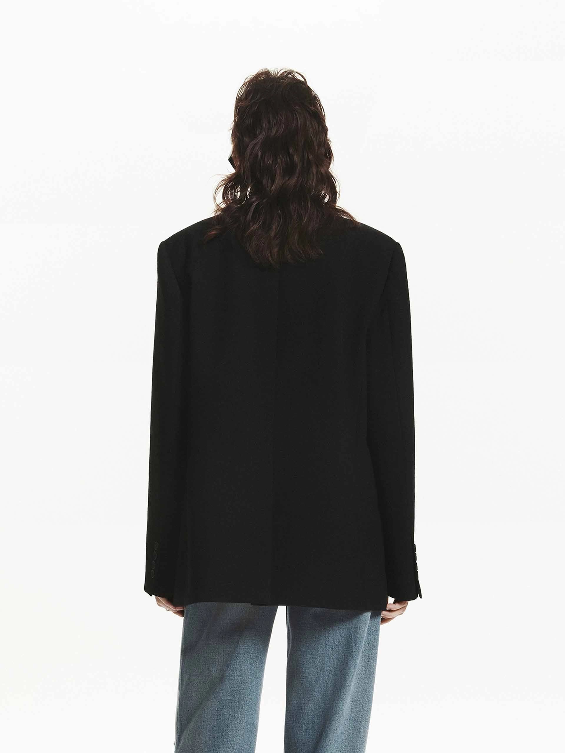 Wool Raw Trim Blazer