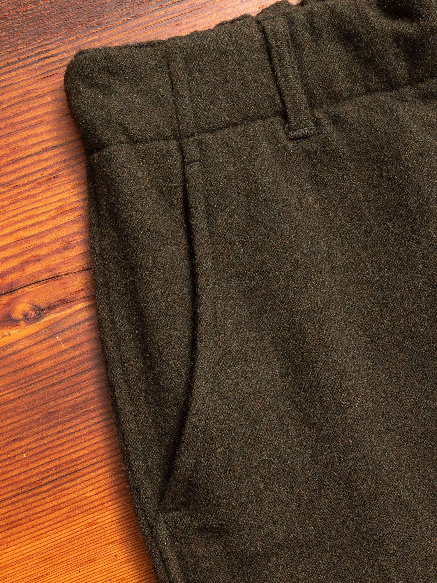 Wool Sarouel Pants in Khaki