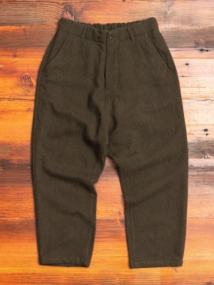 Wool Sarouel Pants in Khaki