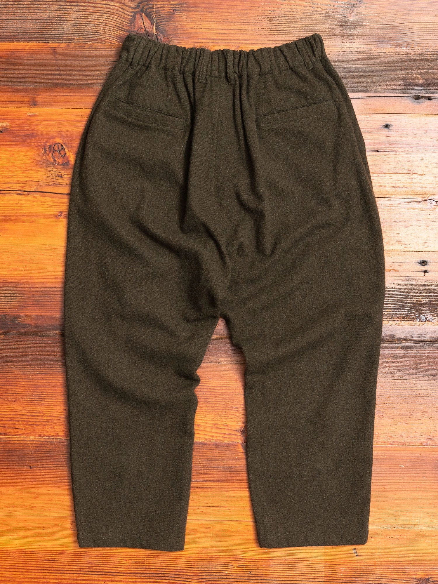 Wool Sarouel Pants in Khaki