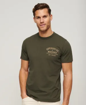 Workwear Flock Graphic T-Shirt | Khaki Marle