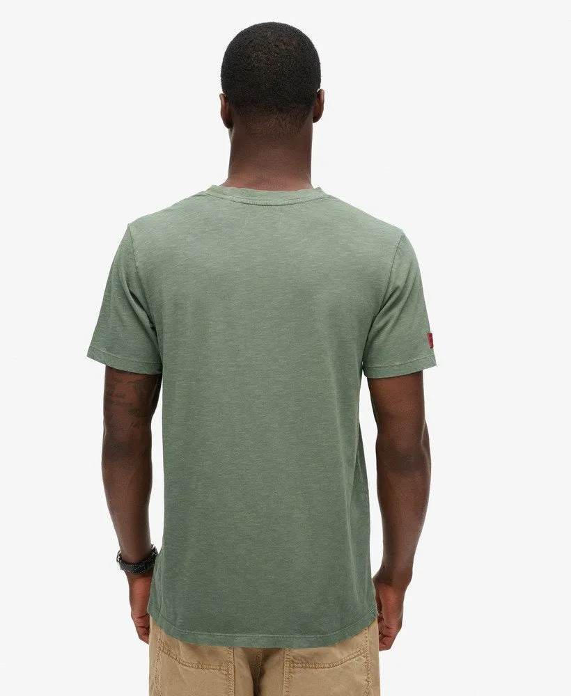 Workwear Script Graphic Tee | Laurel Khaki Slub
