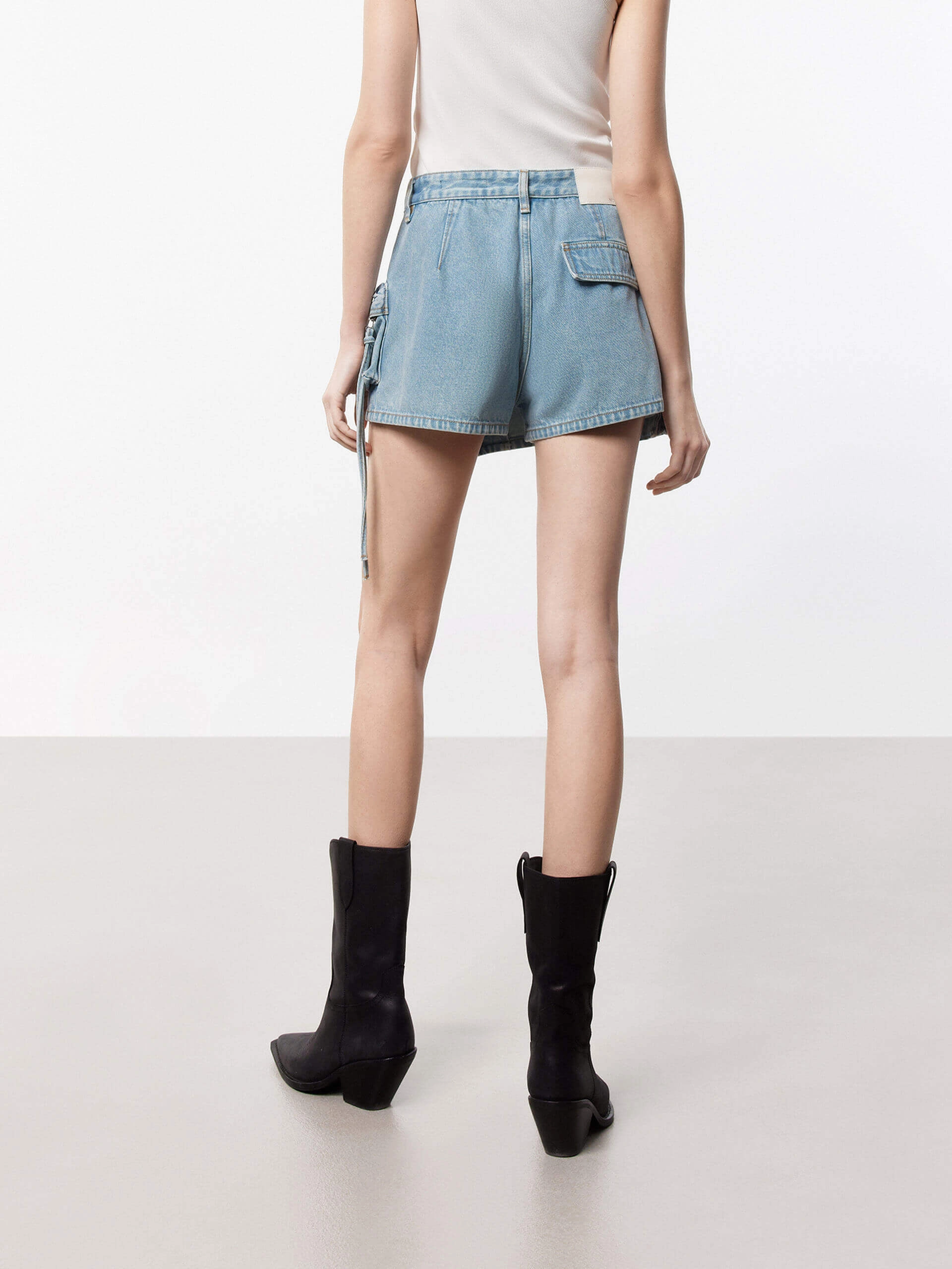 Wrap Detail Cargo Shorts