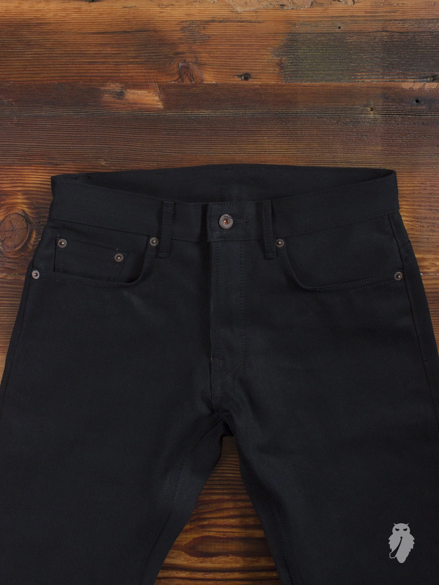 x026 13oz Black Selvedge Denim - Spikes Fit