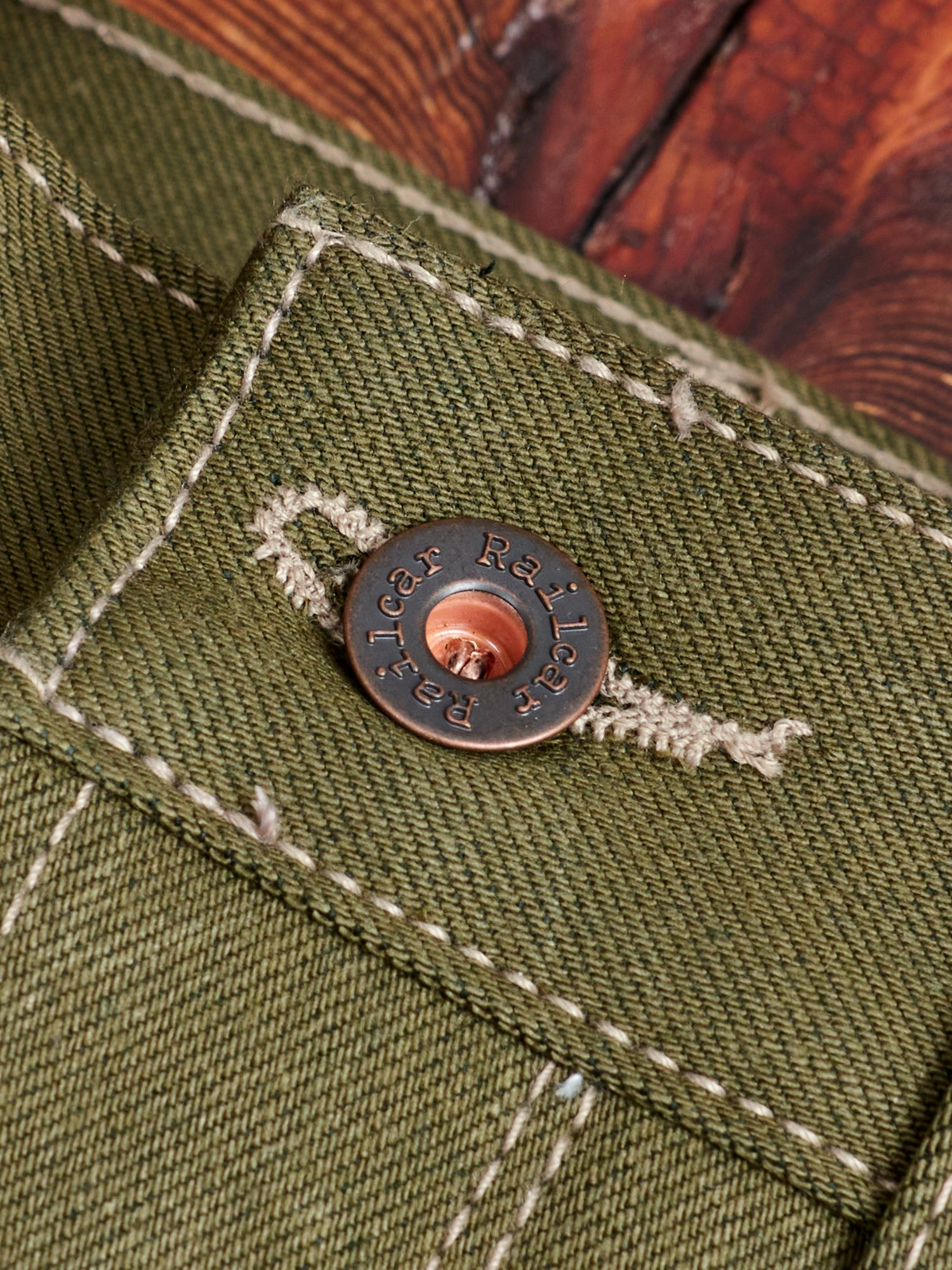 X060 13.5oz Olive Green Selvedge Denim - Spikes Fit