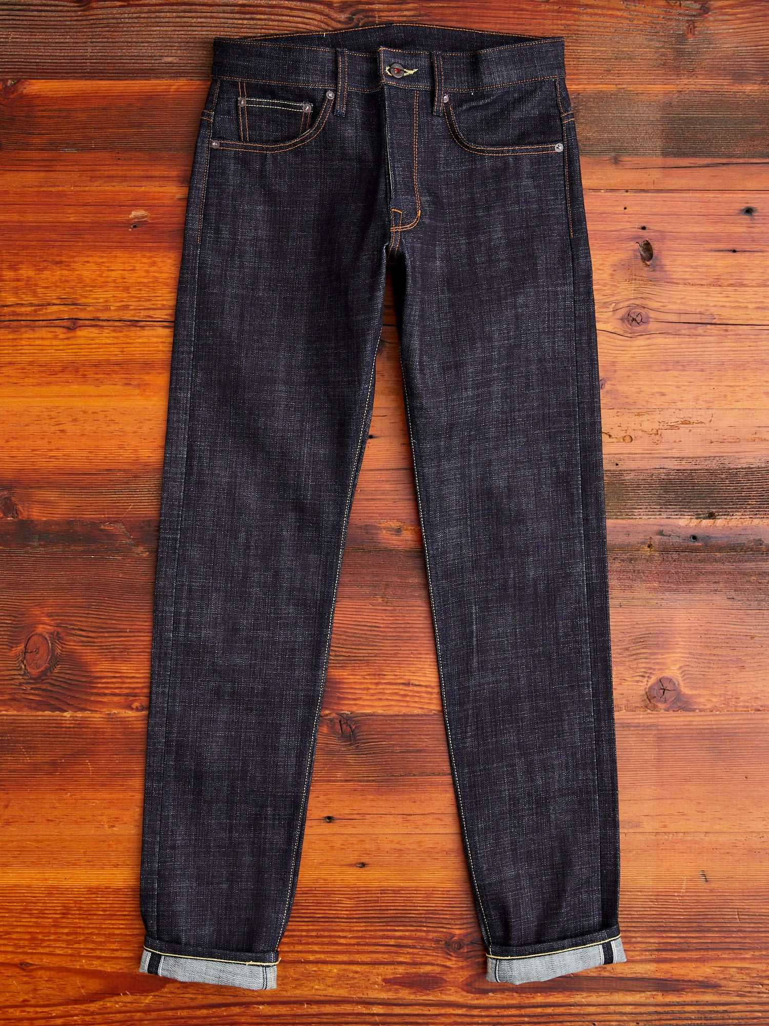 X075 14.5oz Dark Indigo Selvedge Denim - Spikes Fit