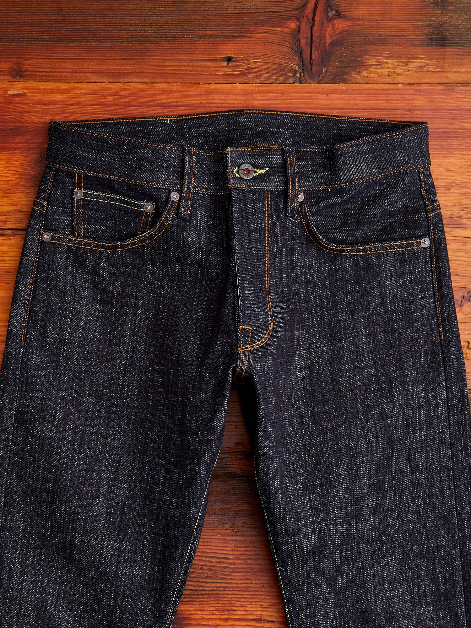 X075 14.5oz Dark Indigo Selvedge Denim - Spikes Fit