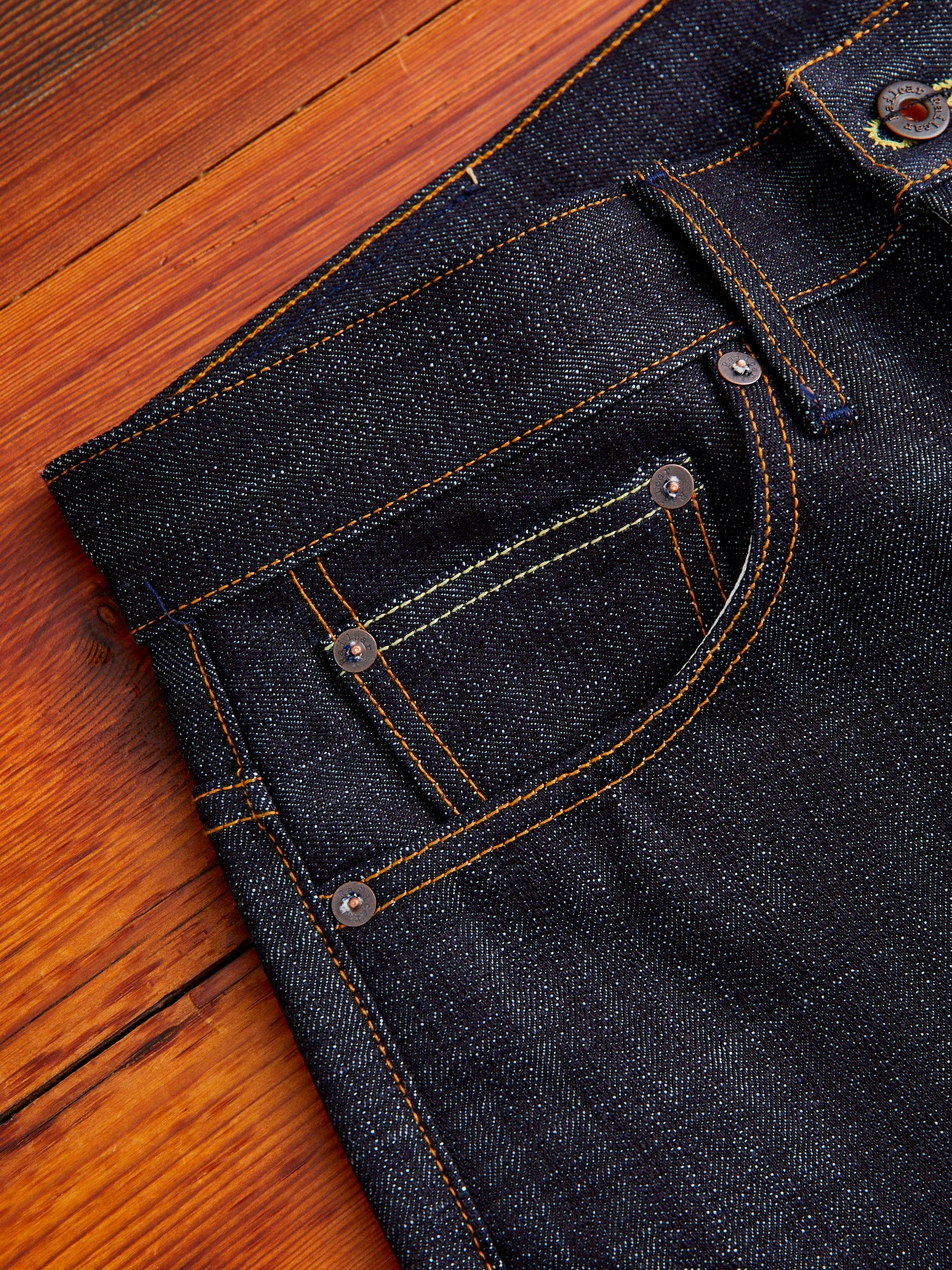 X075 14.5oz Dark Indigo Selvedge Denim - Spikes Fit