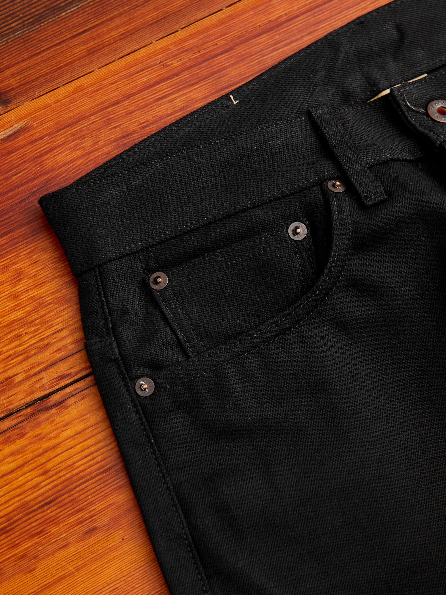 X082 14oz Double Black Selvedge Denim - Spikes Fit