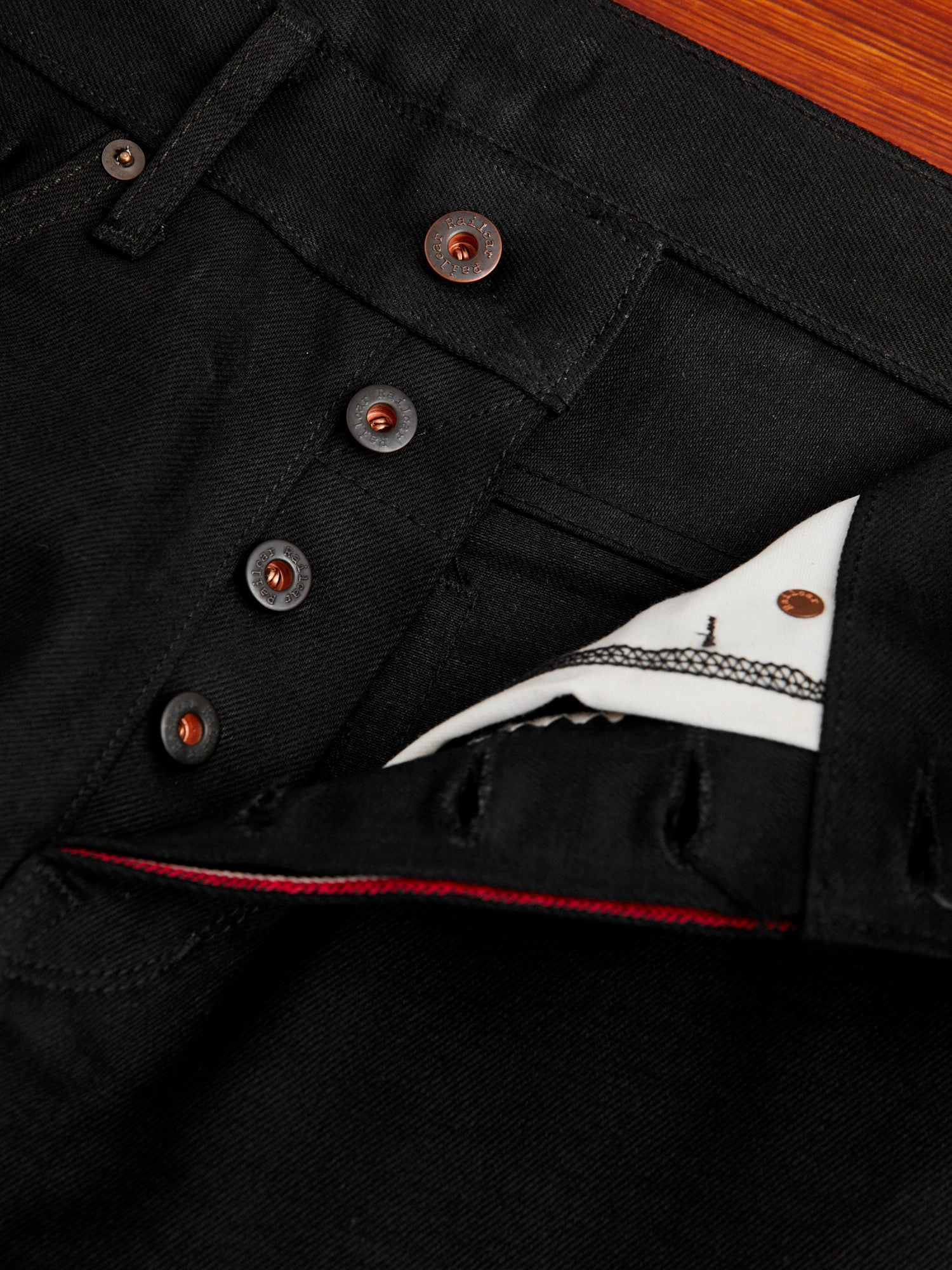 X082 14oz Double Black Selvedge Denim - Spikes Fit