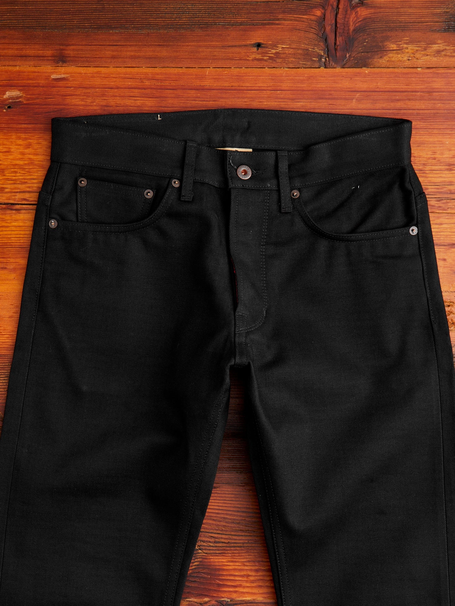 X082 14oz Double Black Selvedge Denim - Spikes Fit