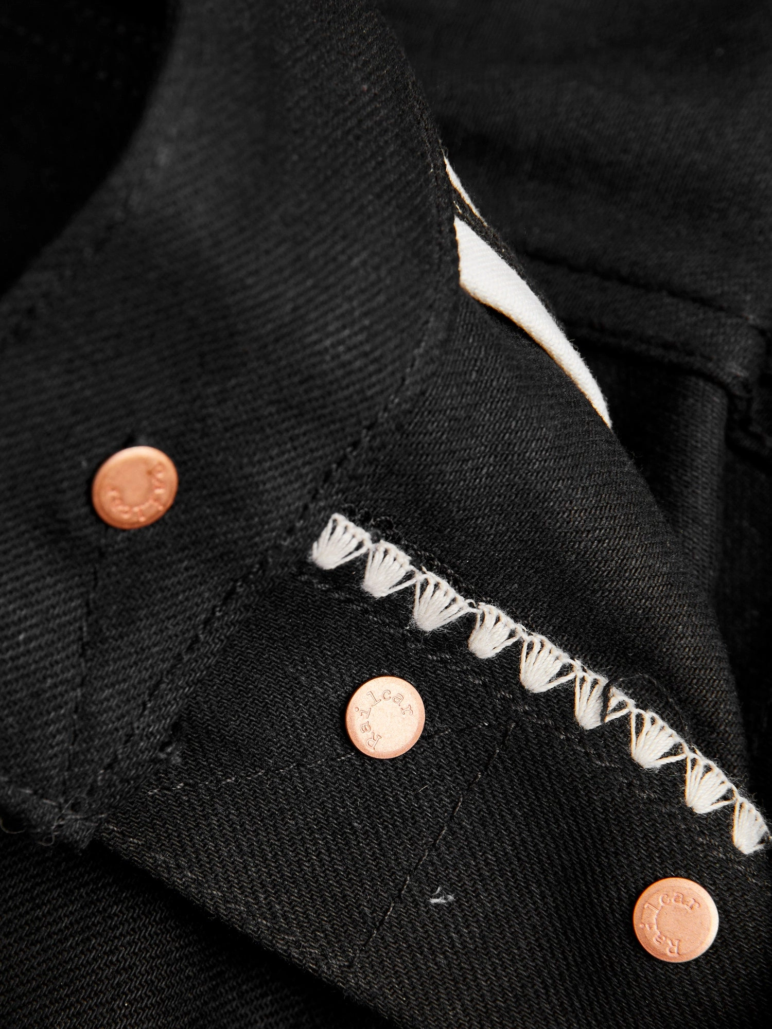 X082 14oz Double Black Selvedge Denim - Spikes Fit
