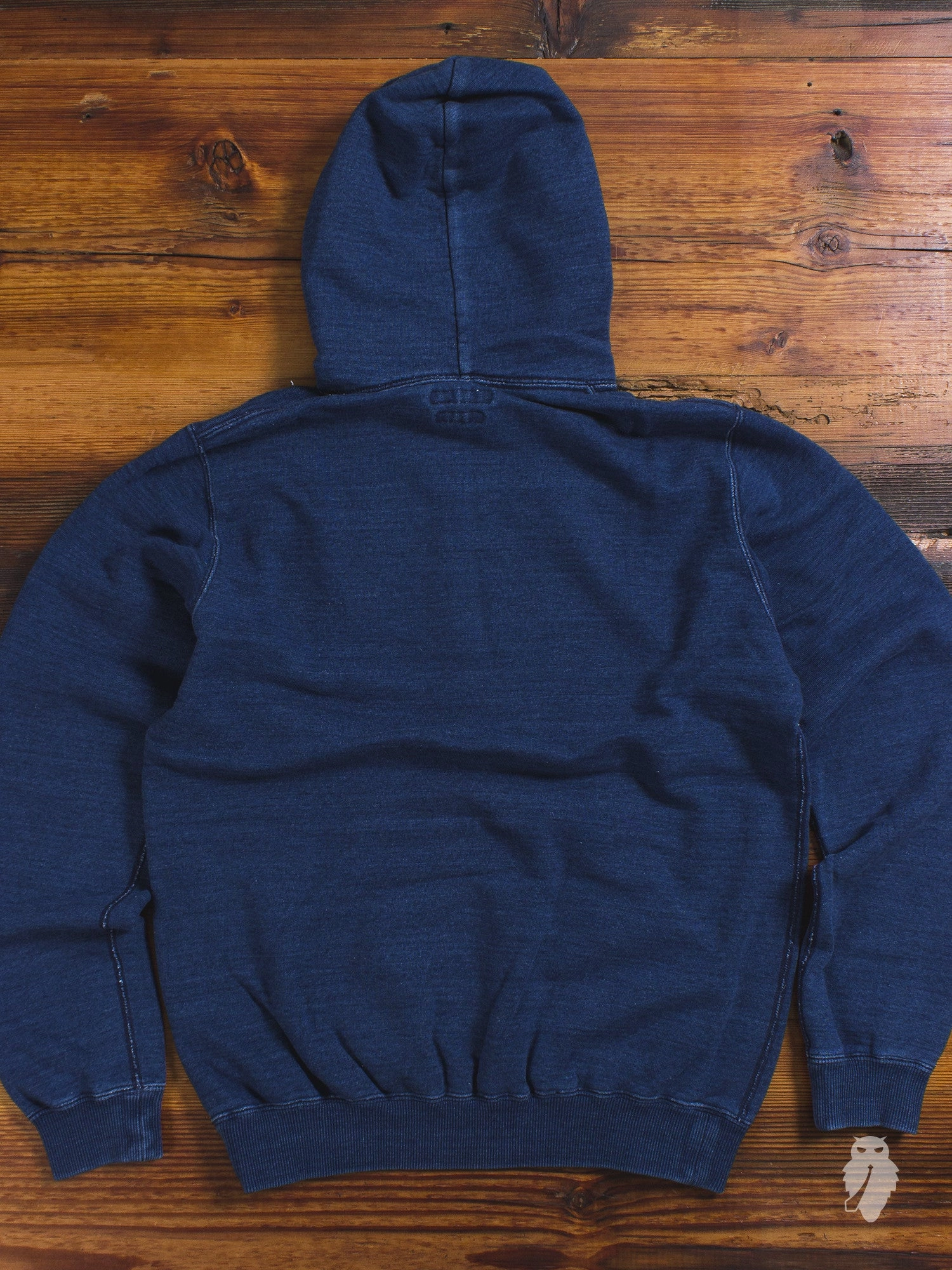 Yarn-Dyed Pullover Hoodie in Dark Indigo
