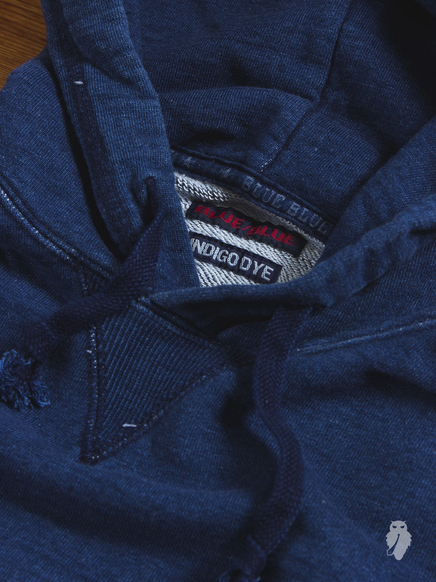 Yarn-Dyed Pullover Hoodie in Dark Indigo