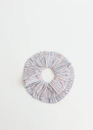 Yarn Dyed Stripe Frill Scrunchie