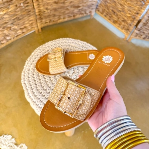 Yellow Box | Helden Slide Sandal in Natural