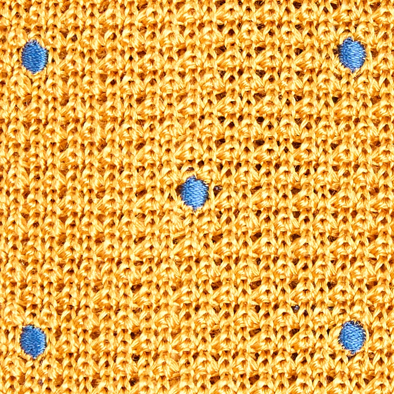 YELLOW SILK KNITTED TIE