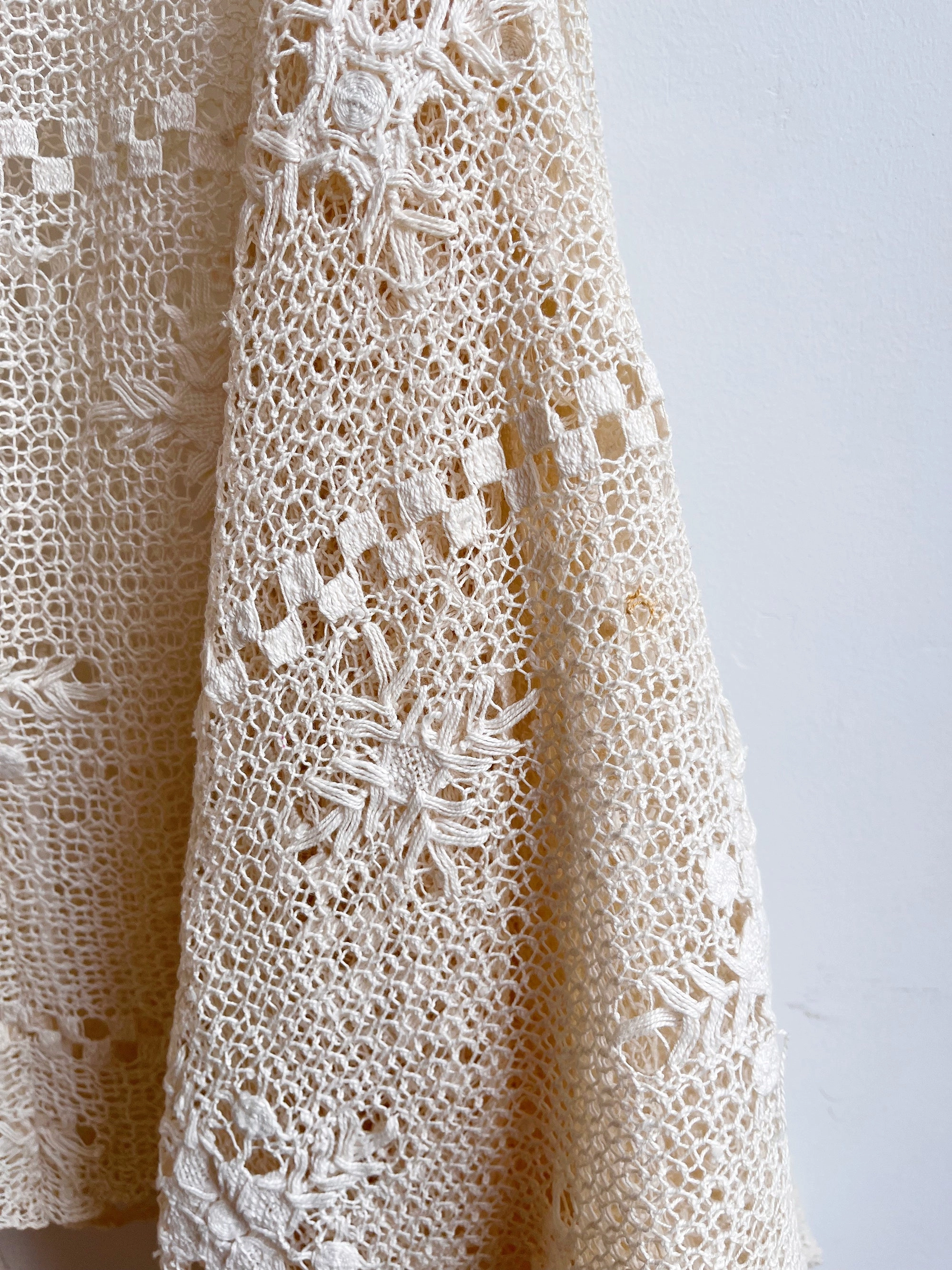 Zero-Waste Dress in Vintage Ivory Lace