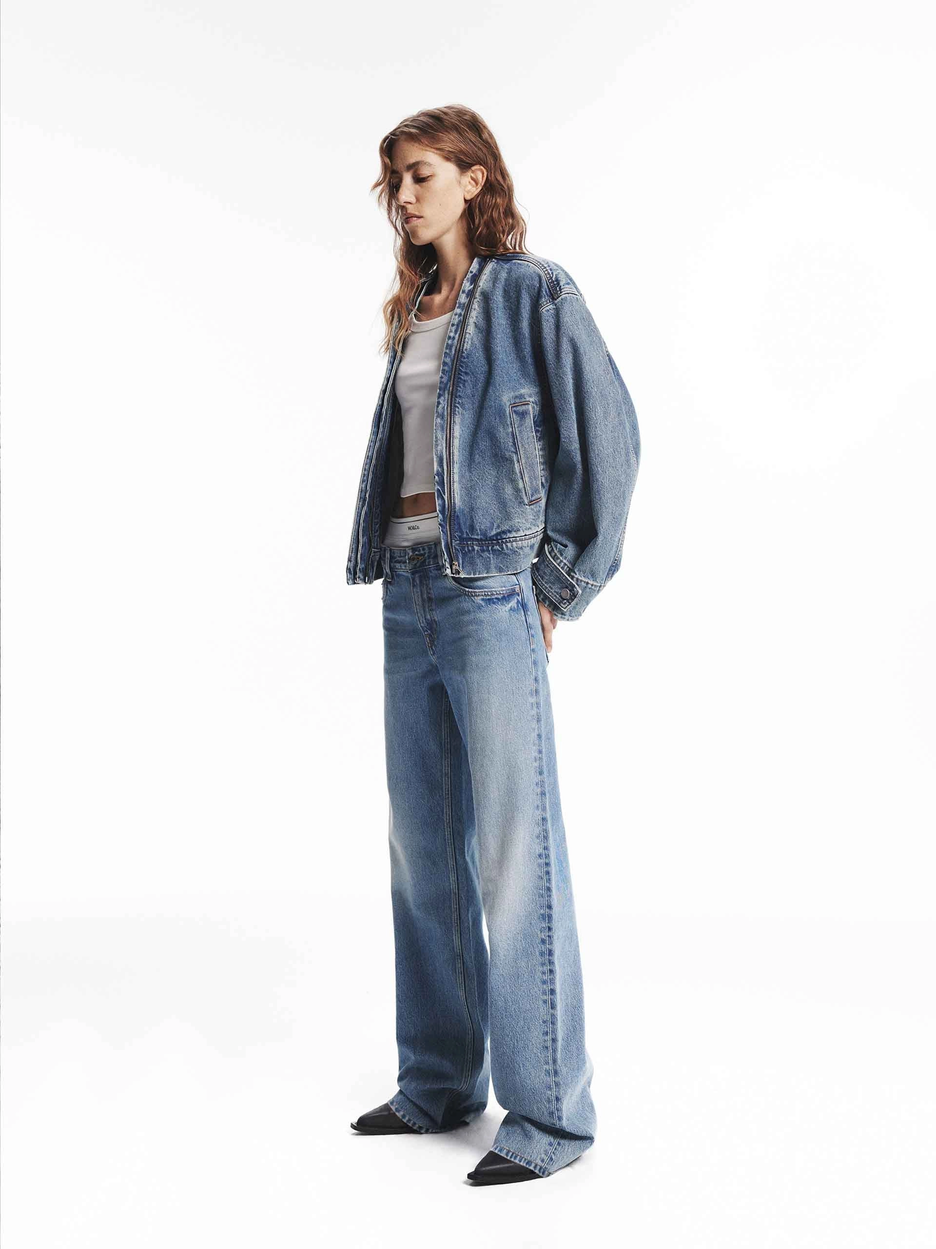 Zip Closure Denim Jacket
