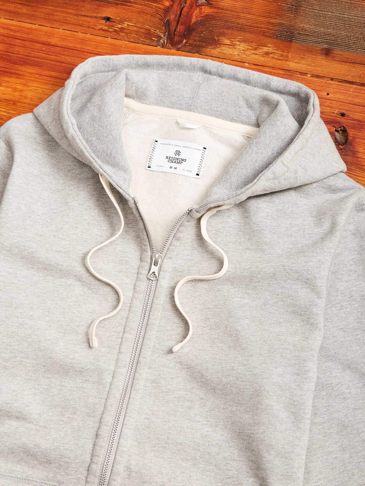 Zip Hoodie in Heather Grey