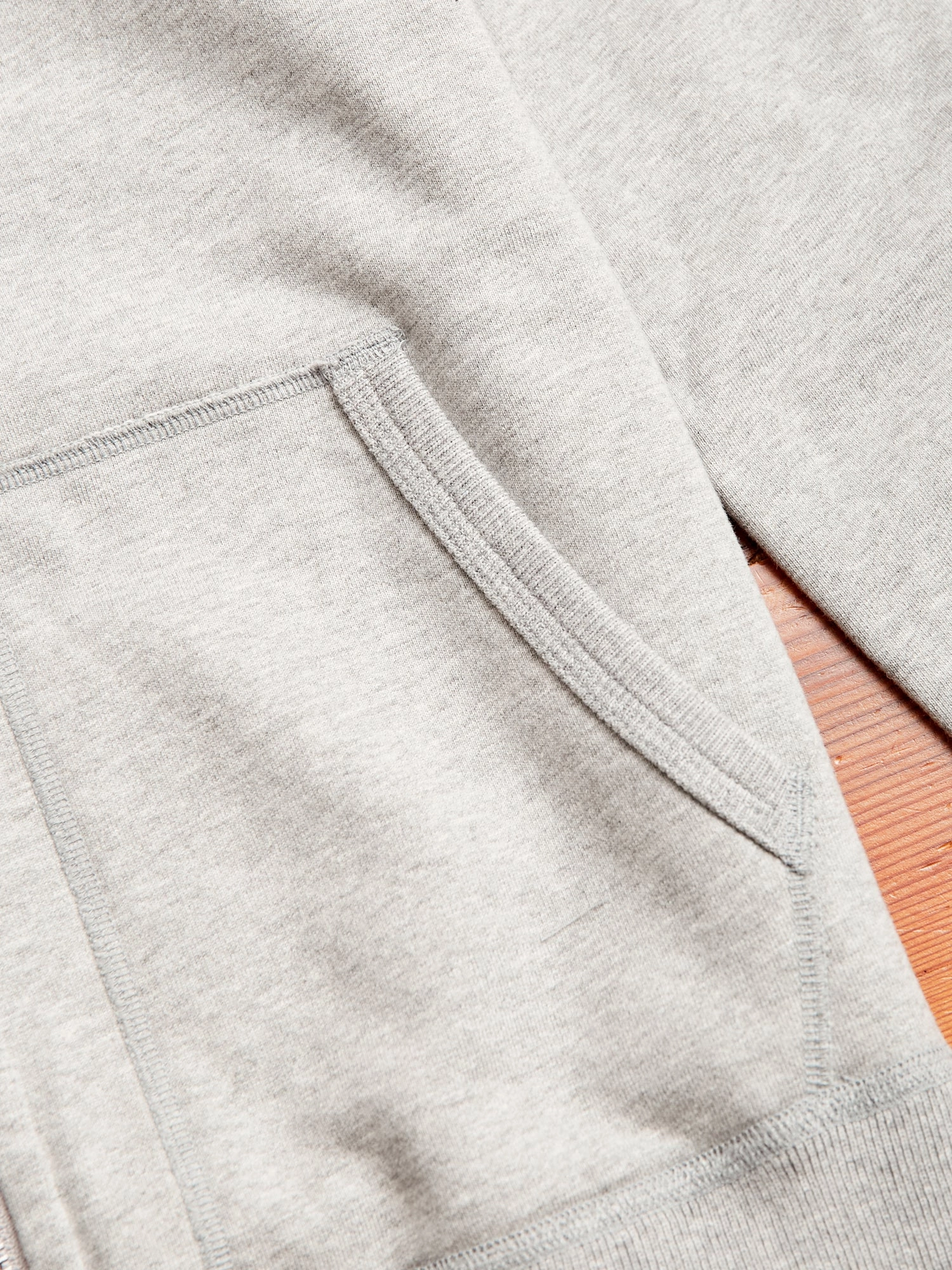 Zip Hoodie in Heather Grey